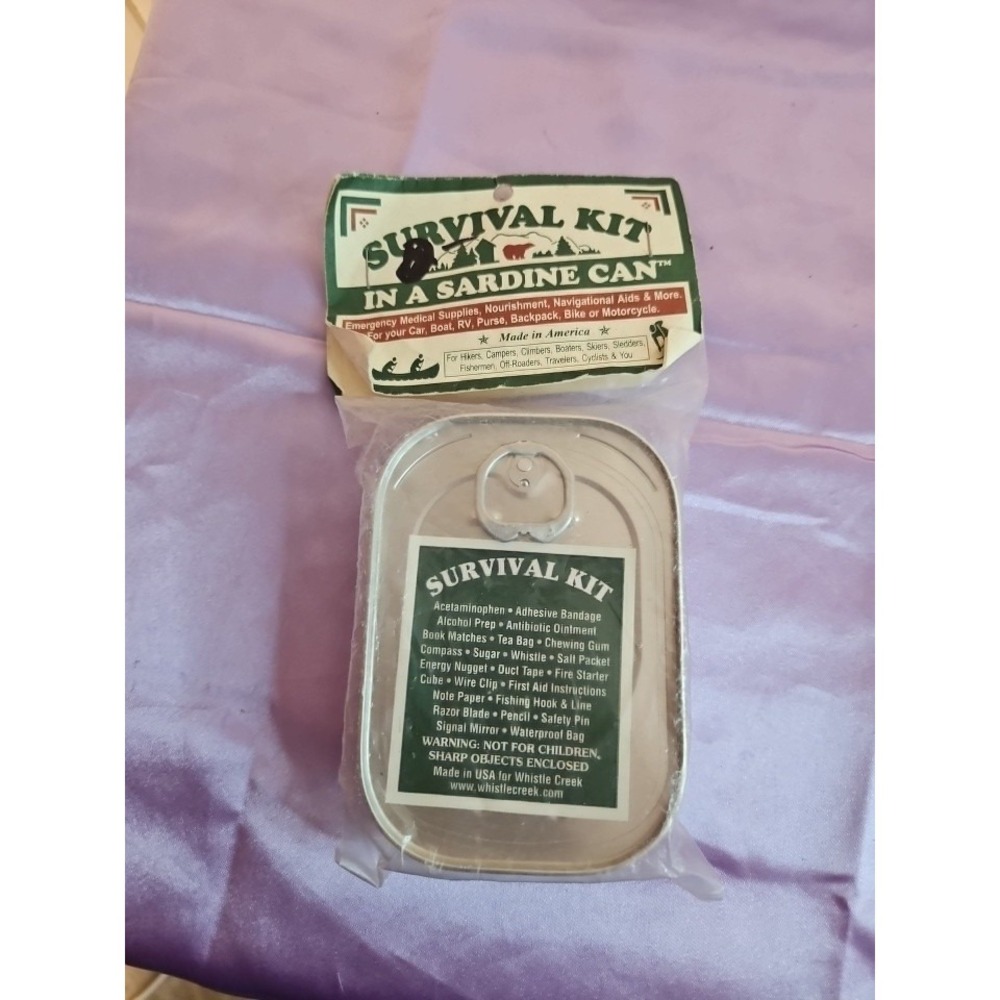 Whistle Creek‎ Survival Kit in a Sardine Can NEW Old Stock